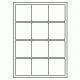 439 - Label Size 65mm x 65mm - 12 labels per sheet